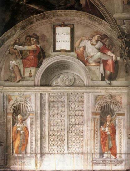 Michelangelo Buonarroti Lunette and Popes
